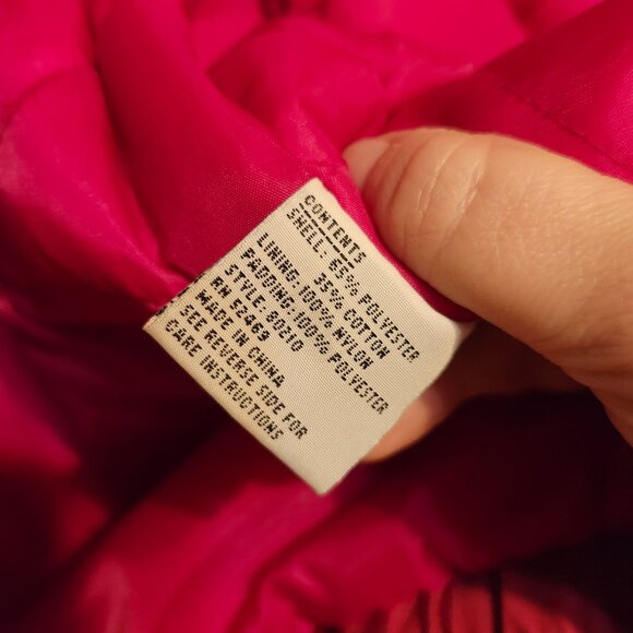 Vintage New Image Women's Small Pink & Teal Winter Ski Jacket Scarf Set Quilted - Picture 4 of 14